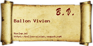 Ballon Vivien névjegykártya