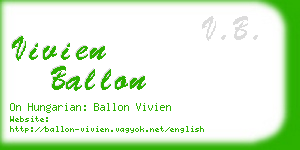vivien ballon business card